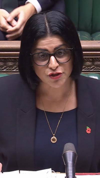 Home Secretary Shabana Mahmood addresses parliament