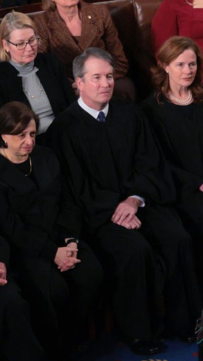 Supreme Court justices are looking at trump.