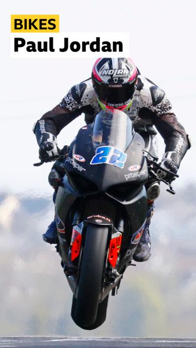 Paul Jordan in action at the Cookstown 100