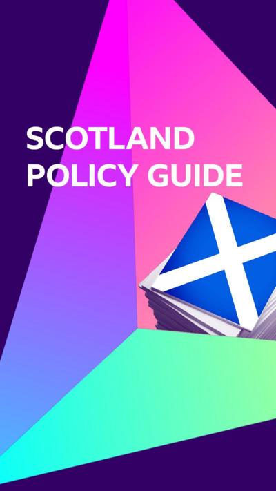 Graphic - that says Scotland Policy Guide