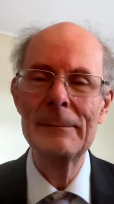 Close-up of Sir John Curtice, Professor of Politics at University of Strathclyde