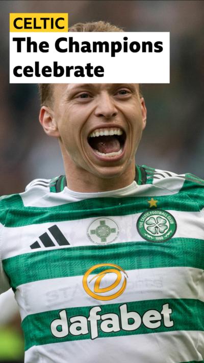 Celtic celebrate after clinching title on dramatic final day