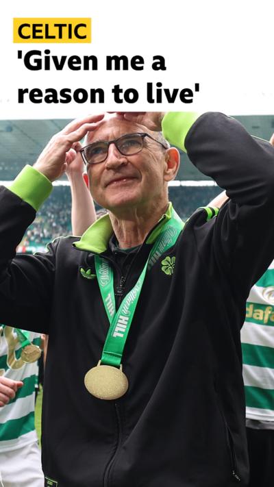 O'Neill reacts after winning fourth title as Celtic boss