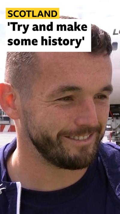 McGinn speaks as Scotland board plane to World Cup