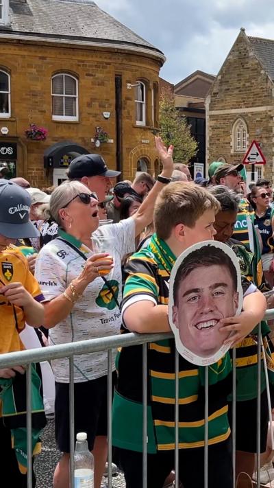 Crowds gather