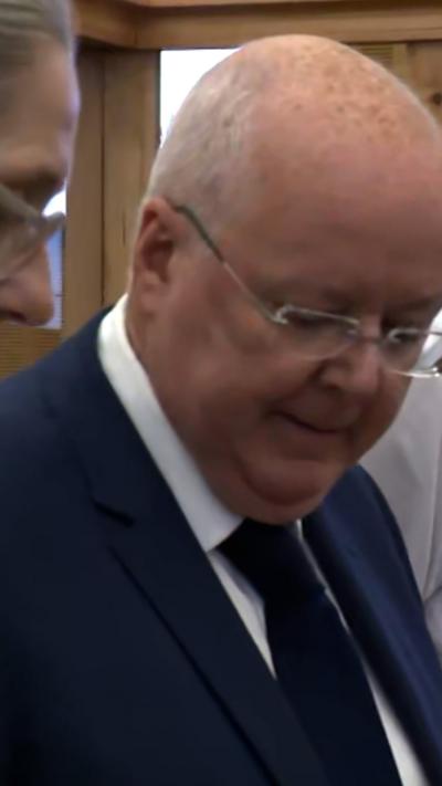 Peter Murrell arrives for sentencing