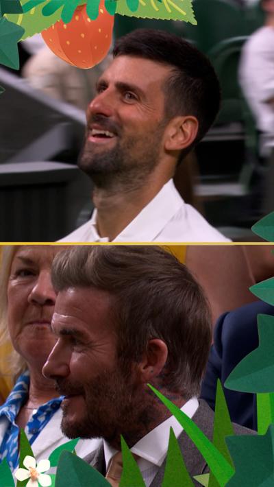 Novak Djokovic and David Beckham