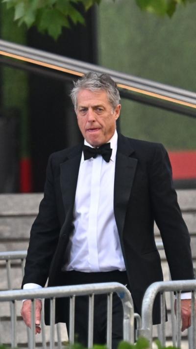 Hugh Grant arrives at Madison Square Garden.