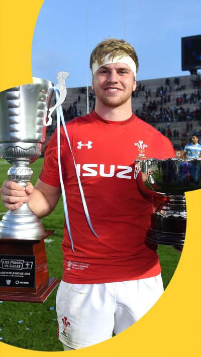 Aaron Wainwright after his first cap in Argentina