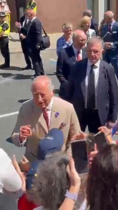 King Charles greets crowds during visit to Isle of Man