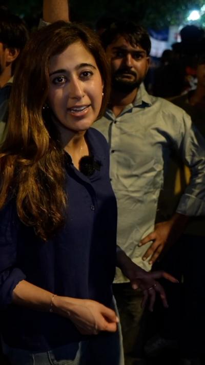 BBC's Azadeh Moshiri at protest