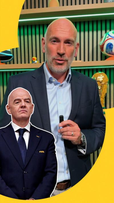 BBC Sports Editor Dan Roan and FIFA president Gianni Infantino