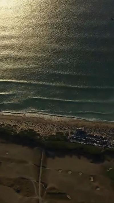 Aerial view of Newquay beach