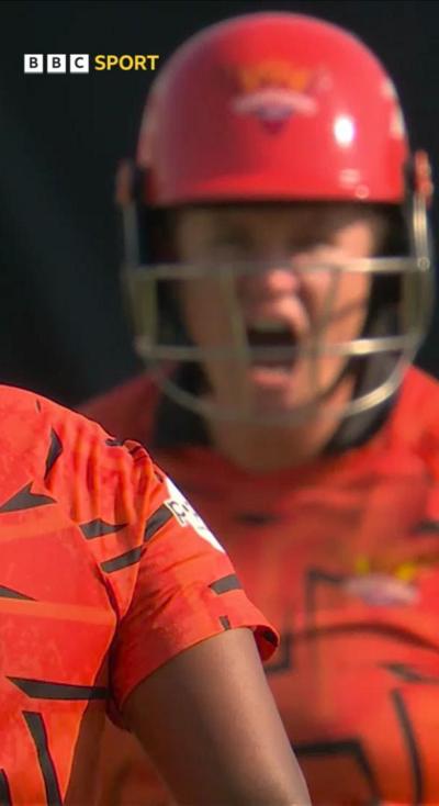 Jess Jonassen after hitting the wining runs