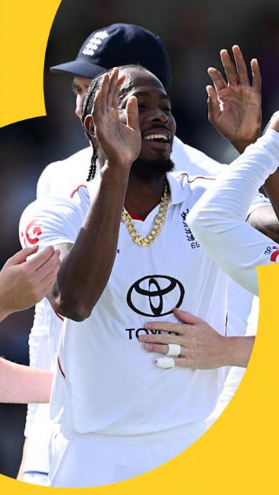 Jofra Archer after taking a wicket