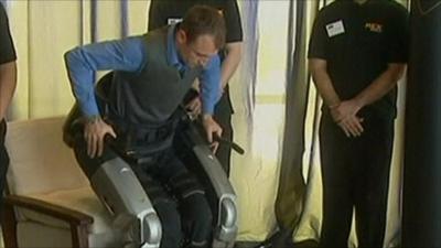Hayden Allen with his bionic legs