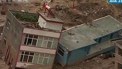 Damaged houses