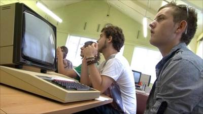 BBC Micro being used in class at the National Museum of Competing in Bletchley Park