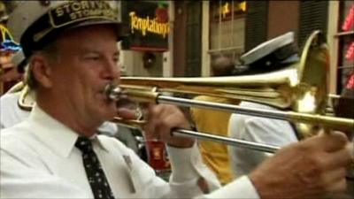 Trombone player in New Orleans