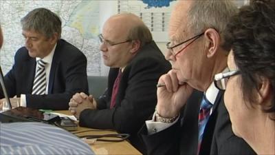 Council meeting on budgets