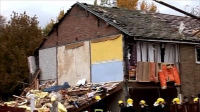 House hit by explosion