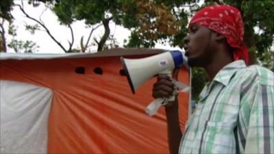 Man uses loud haler