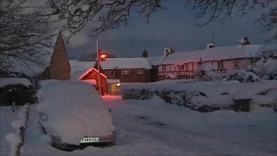 Winter scene in Northumberland