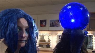 Gaming characther with blue orb