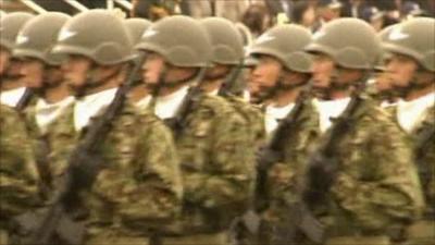 Marching soldiers
