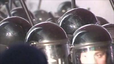 Riot police in Belarus