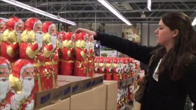 A woman shopping