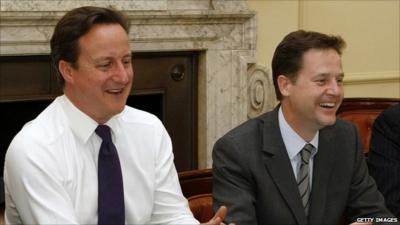 David Cameron and Nick Clegg