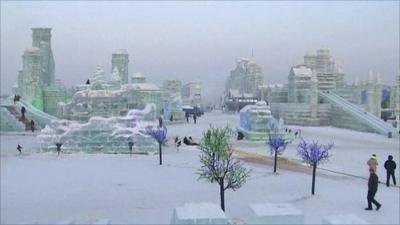 Harabin's ice sculptures