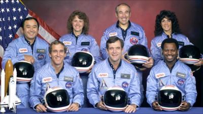 Crew of the space shuttle Challenger mission STS-51L