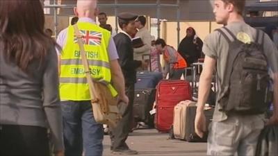 Passengers at the airport