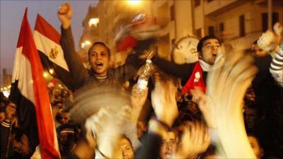 Protesters in Tahrir Square