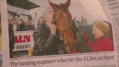 Telegraph newspaper showing