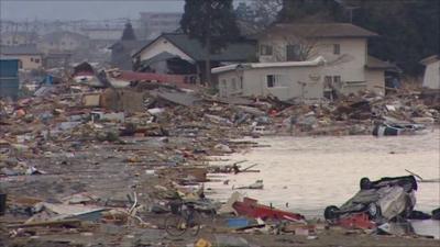 Devastation in Sendai