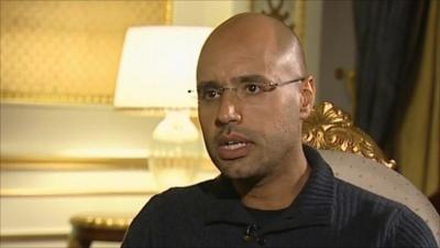 Col Gaddafi's son, Saif