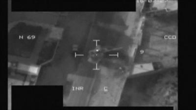 RAF image of Libyan vehicles on move
