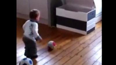 Footballing toddler