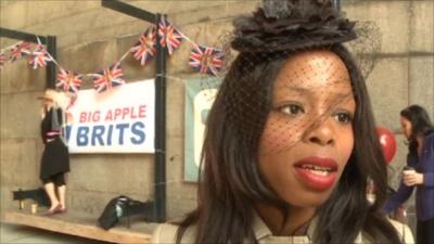 Royal wedding fan in New York