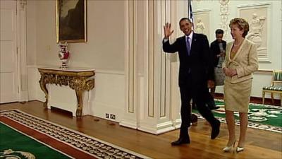 Barack Obama and Mary McAleese