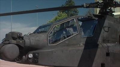 The Apache is flown on operations by 3 and 4 Regiments Army Air Corps.