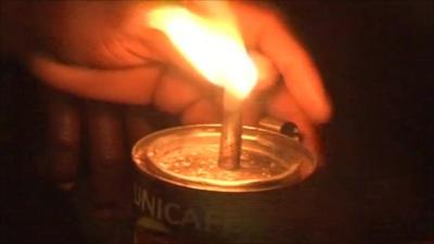 Candle burning