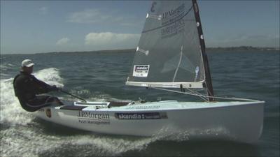 Three sailors are battle for one Finn place at the Olympic Games