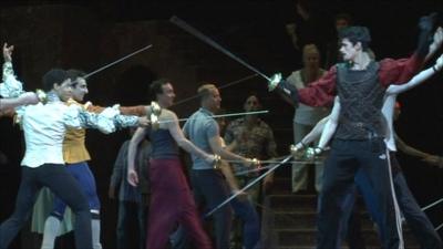 The Royal Ballet in rehearsals