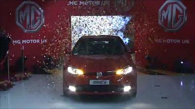 The first Shanghai Automotive MG to come off the production line