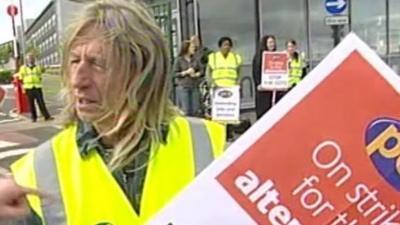 Man on a picket line