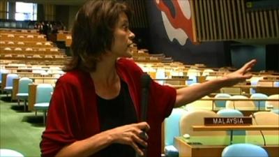 Barbara Plett in the UN General Assembly